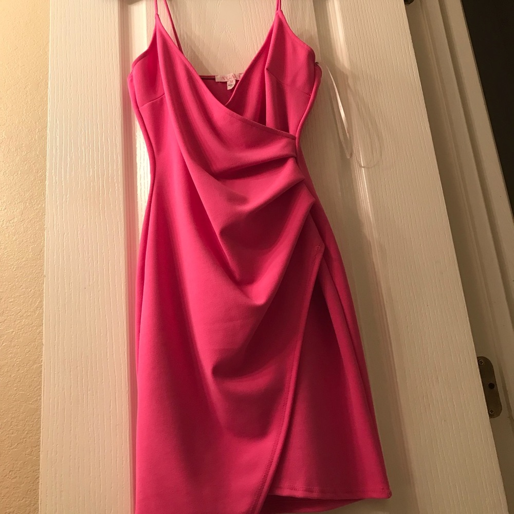 Pink fitted dress